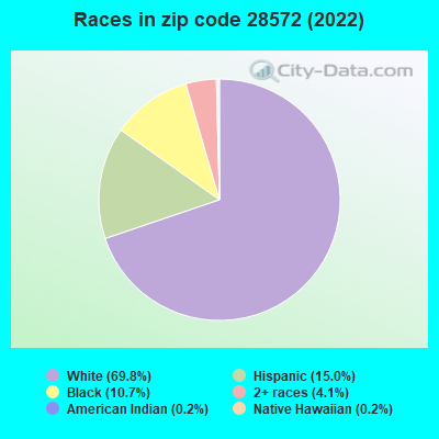 Races in zip code 28572 (2022)