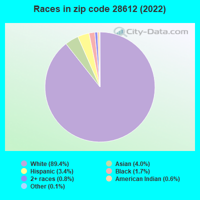 Races in zip code 28612 (2022)