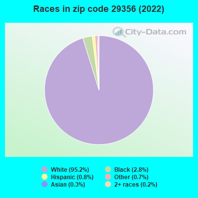 Races in zip code 29356 (2022)