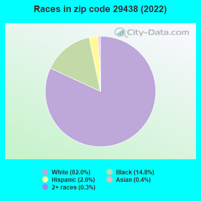 Races in zip code 29438 (2022)