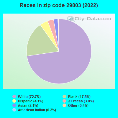 Races in zip code 29803 (2022)