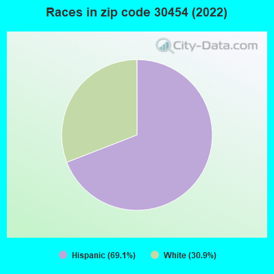 Races in zip code 30454 (2022)