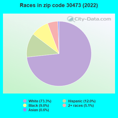 Races in zip code 30473 (2022)
