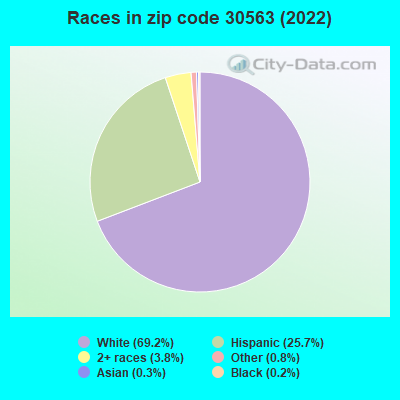 Races in zip code 30563 (2022)