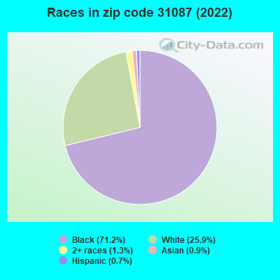 Races in zip code 31087 (2022)