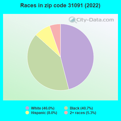 Races in zip code 31091 (2022)