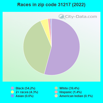 Races in zip code 31217 (2022)