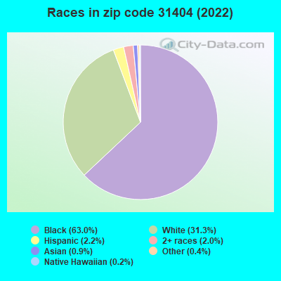 Races in zip code 31404 (2022)