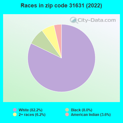 Races in zip code 31631 (2022)