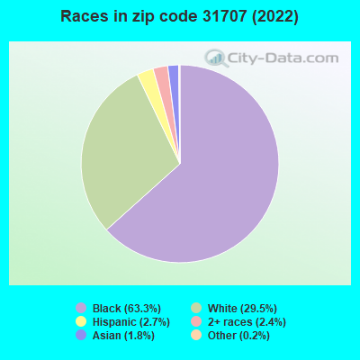 Races in zip code 31707 (2022)