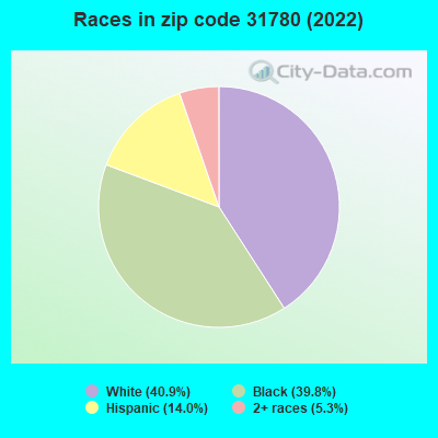 Races in zip code 31780 (2022)