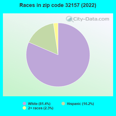 Races in zip code 32157 (2022)