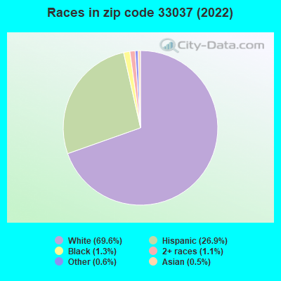 Races in zip code 33037 (2022)