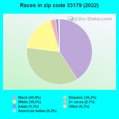 Races in zip code 33179 (2022)