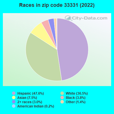 Races in zip code 33331 (2022)