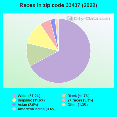 Races in zip code 33437 (2022)