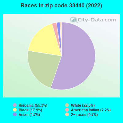 Races in zip code 33440 (2022)