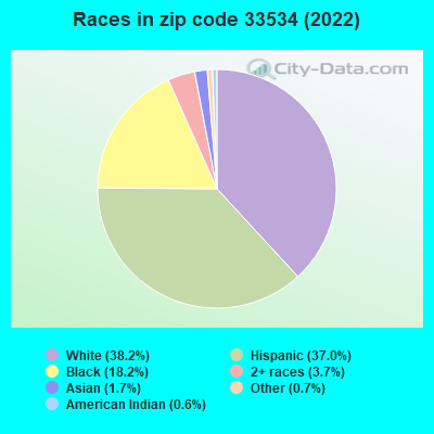 Races in zip code 33534 (2022)