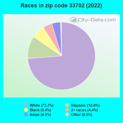 Races in zip code 33702 (2022)