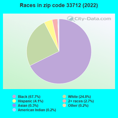 Races in zip code 33712 (2022)