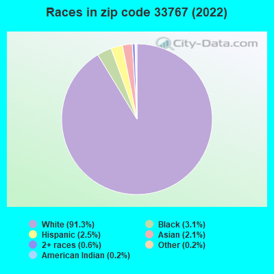 Races in zip code 33767 (2022)