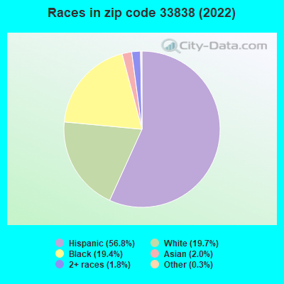 Races in zip code 33838 (2022)