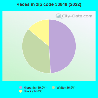 Races in zip code 33848 (2022)