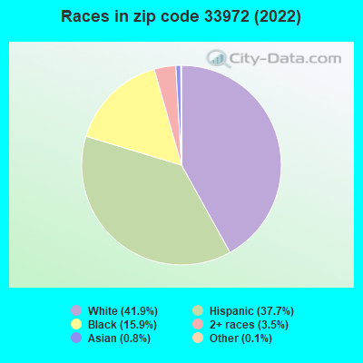 Races in zip code 33972 (2022)