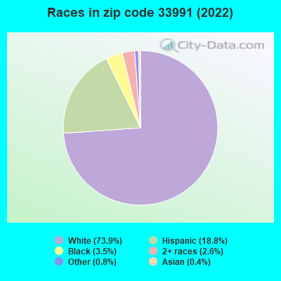 Races in zip code 33991 (2022)