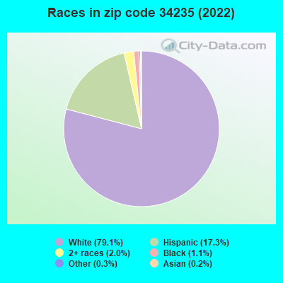 Races in zip code 34235 (2022)