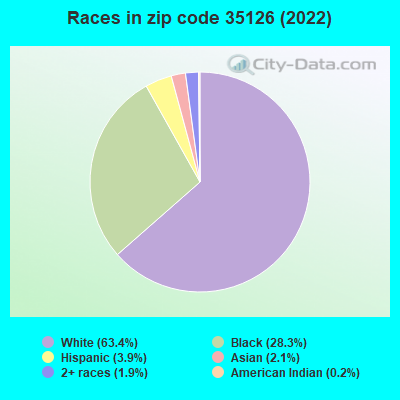 Races in zip code 35126 (2022)
