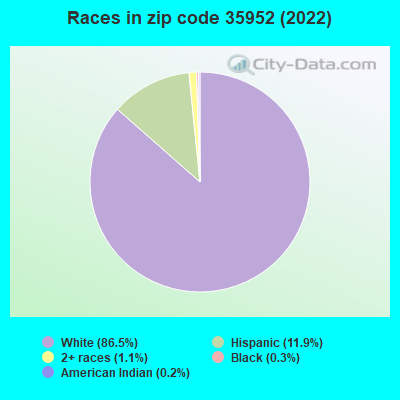 Races in zip code 35952 (2022)