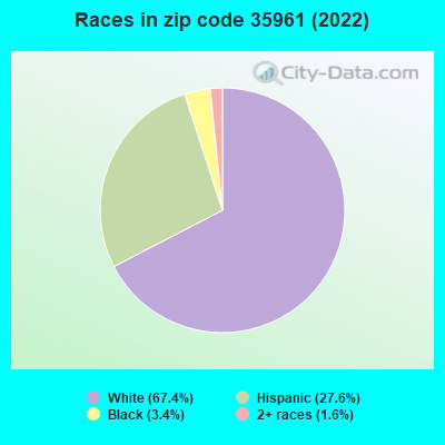 Races in zip code 35961 (2022)