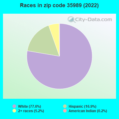 Races in zip code 35989 (2022)
