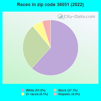 Races in zip code 36051 (2022)