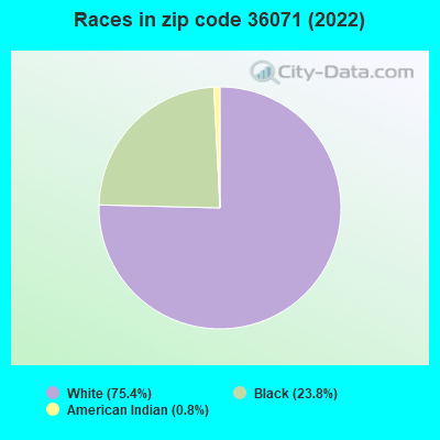 Races in zip code 36071 (2022)