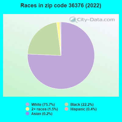 Races in zip code 36376 (2022)