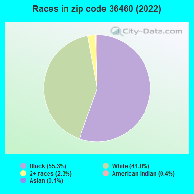 Races in zip code 36460 (2022)