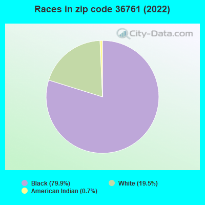 Races in zip code 36761 (2022)