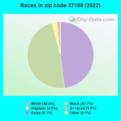 Races in zip code 37189 (2022)