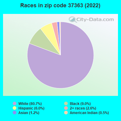 Races in zip code 37363 (2022)