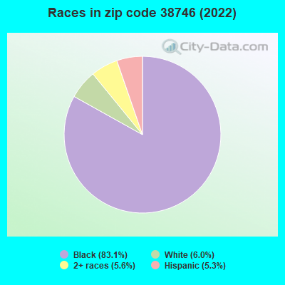Races in zip code 38746 (2022)