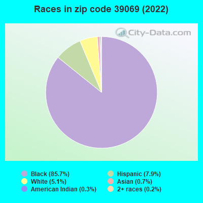 Races in zip code 39069 (2022)