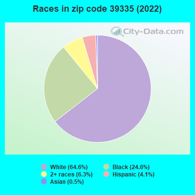 Races in zip code 39335 (2022)