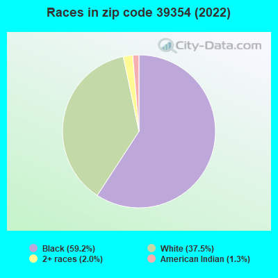 Races in zip code 39354 (2022)