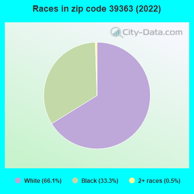 Races in zip code 39363 (2022)