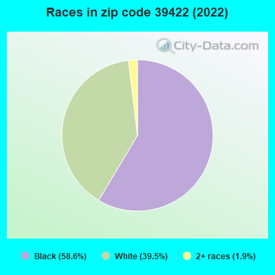 Races in zip code 39422 (2022)