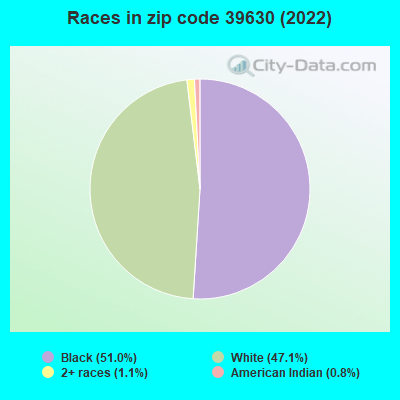 Races in zip code 39630 (2022)