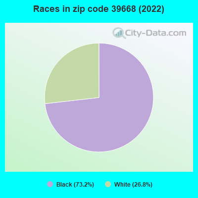 Races in zip code 39668 (2022)