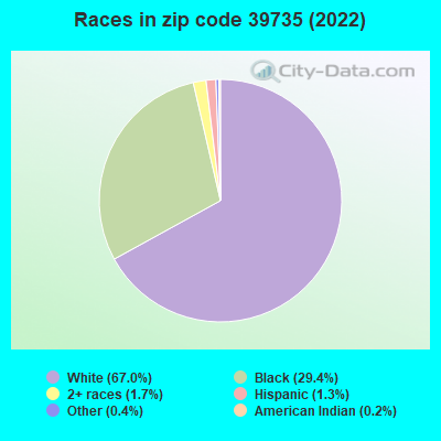 Races in zip code 39735 (2022)